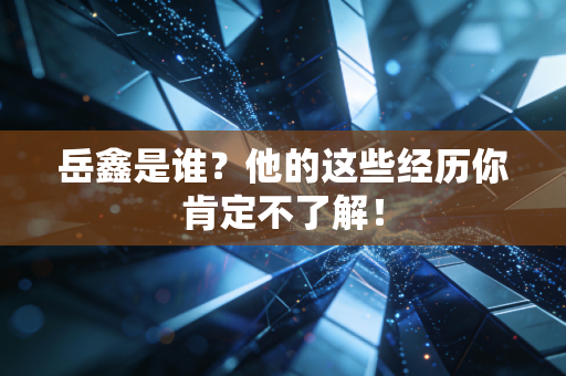 岳鑫是谁？他的这些经历你肯定不了解！