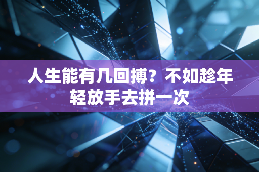 人生能有几回搏？不如趁年轻放手去拼一次