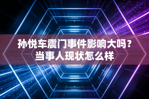 孙悦车震门事件影响大吗？当事人现状怎么样