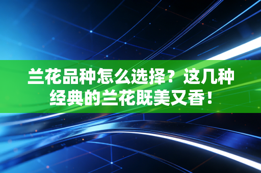兰花品种怎么选择?这几种经典的兰花既美又香! 兰花品种怎么选择?这几种经典的兰花既美又香!