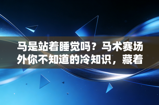 马是站着睡觉吗？马术赛场外你不知道的冷知识，藏着人马相伴最动人的默契