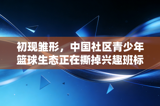 初现雏形,中国社区青少年篮球生态正在撕掉兴趣班标签 初现雏形,中国社区青少年篮球生态正在撕掉兴趣班标签