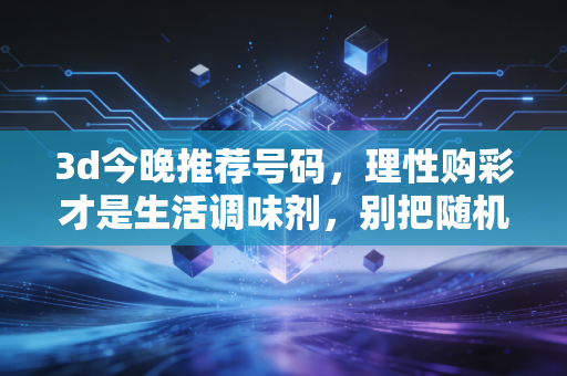 3d今晚推荐号码,理性购彩才是生活调味剂,别把随机幸运当成人生赌注 3d今晚推荐号码,理性购彩才是生活调味剂,别把随机幸运当成人生赌注