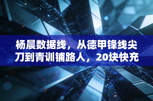 杨晨数据线,从德甲锋线尖刀到青训铺路人,20块快充线里藏着中国足球最实在的情怀 杨晨数据线,从德甲锋线尖刀到青训铺路人,20块快充线里藏着中国足球最实在的情怀