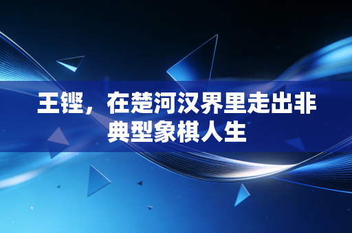 王铿,在楚河汉界里走出非典型象棋人生 王铿,在楚河汉界里走出非典型象棋人生