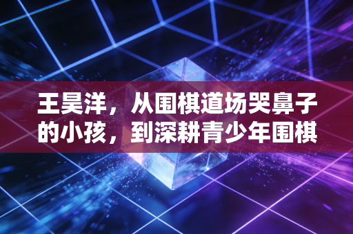 王昊洋，从围棋道场哭鼻子的小孩，到深耕青少年围棋普及的燃灯者