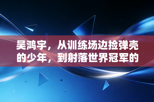 吴鸿宇,从训练场边捡弹壳的少年,到射落世界冠军的00后神枪手 吴鸿宇,从训练场边捡弹壳的少年,到射落世界冠军的00后神枪手
