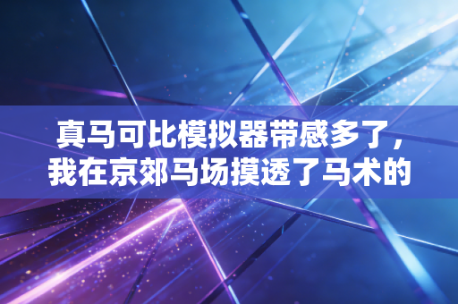 真马可比模拟器带感多了，我在京郊马场摸透了马术的真面目