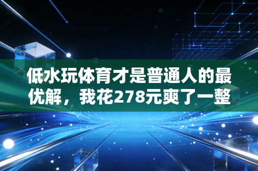 低水玩体育才是普通人的最优解，我花278元爽了一整年，踩过的坑都给你捋明白了