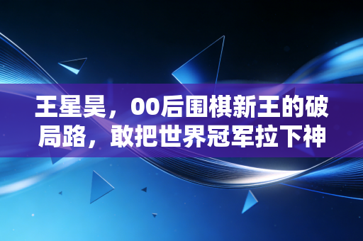 王星昊,00后围棋新王的破局路,敢把世界冠军拉下神坛的少年刺客 王星昊,00后围棋新王的破局路,敢把世界冠军拉下神坛的少年刺客