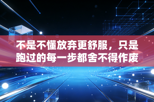 不是不懂放弃更舒服，只是跑过的每一步都舍不得作废