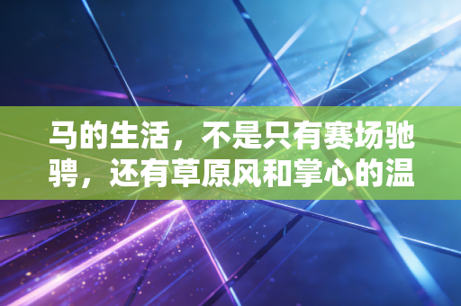 马的生活,不是只有赛场驰骋,还有草原风和掌心的温度 马的生活,不是只有赛场驰骋,还有草原风和掌心的温度