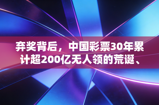 弃奖背后，中国彩票30年累计超200亿无人领的荒诞、无奈与行业警示
