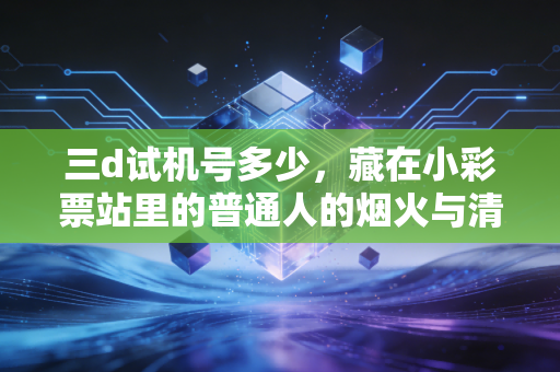 三d试机号多少，藏在小彩票站里的普通人的烟火与清醒