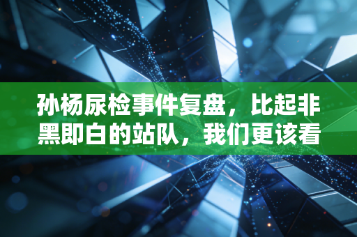 孙杨尿检事件复盘,比起非黑即白的站队,我们更该看见体育规则里的人性缝隙 孙杨尿检事件复盘,比起非黑即白的站队,我们更该看见体育规则里的人性缝隙