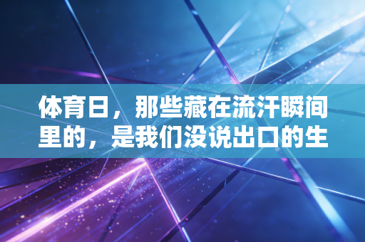 体育日，那些藏在流汗瞬间里的，是我们没说出口的生活解药