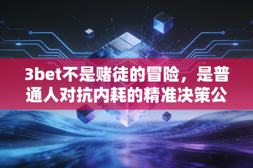 3bet不是赌徒的冒险,是普通人对抗内耗的精准决策公式 3bet不是赌徒的冒险,是普通人对抗内耗的精准决策公式