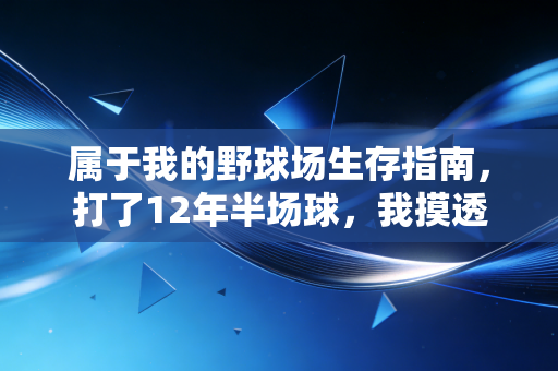 属于我的野球场生存指南，打了12年半场球，我摸透了普通人打球的所有爽点和规矩