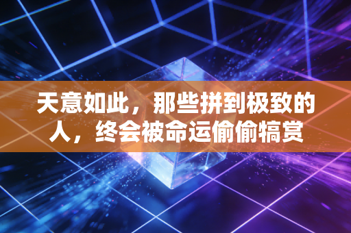 天意如此,那些拼到极致的人,终会被命运偷偷犒赏 天意如此,那些拼到极致的人,终会被命运偷偷犒赏