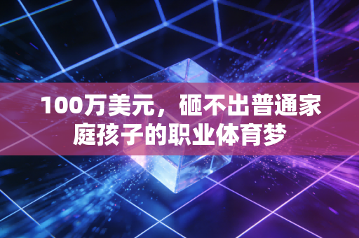 100万美元,砸不出普通家庭孩子的职业体育梦 100万美元,砸不出普通家庭孩子的职业体育梦