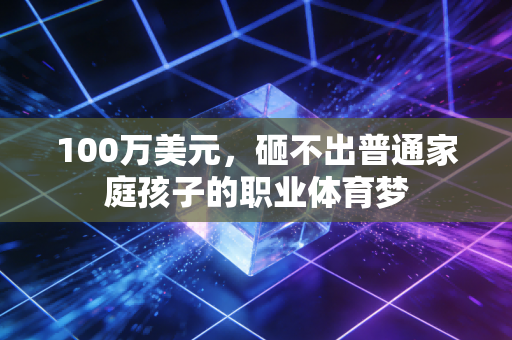 100万美元,砸不出普通家庭孩子的职业体育梦 100万美元,砸不出普通家庭孩子的职业体育梦