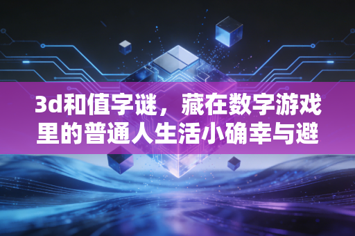 3d和值字谜,藏在数字游戏里的普通人生活小确幸与避坑指南 3d和值字谜,藏在数字游戏里的普通人生活小确幸与避坑指南