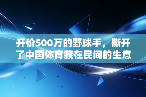 开价500万的野球手，撕开了中国体育藏在民间的生意经