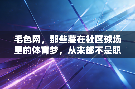 毛色网，那些藏在社区球场里的体育梦，从来都不是职业选手的专属