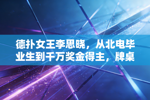 德扑女王李思晓，从北电毕业生到千万奖金得主，牌桌教我的比表演课多10倍