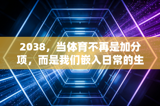 2038，当体育不再是加分项，而是我们嵌入日常的生活刚需