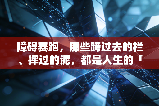 障碍赛跑，那些跨过去的栏、摔过的泥，都是人生的「外挂」说明书