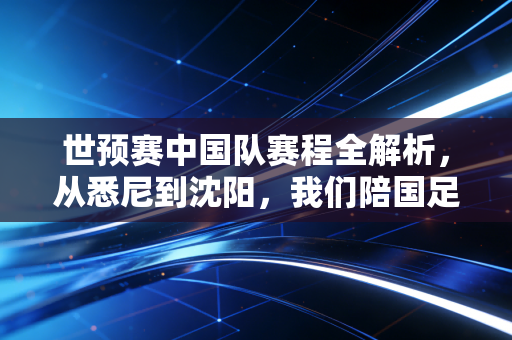 世预赛中国队赛程全解析，从悉尼到沈阳，我们陪国足走的每一步都算数