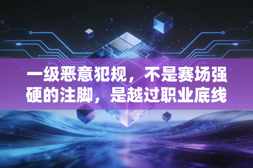 一级恶意犯规,不是赛场强硬的注脚,是越过职业底线的暴力 一级恶意犯规,不是赛场强硬的注脚,是越过职业底线的暴力