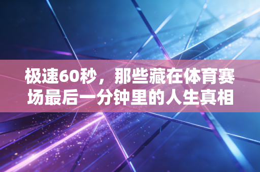 极速60秒，那些藏在体育赛场最后一分钟里的人生真相