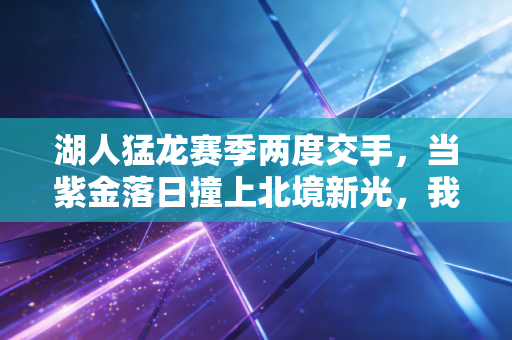 湖人猛龙赛季两度交手，当紫金落日撞上北境新光，我在现场看见的不止胜负