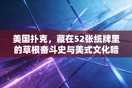 美国扑克，藏在52张纸牌里的草根奋斗史与美式文化暗码