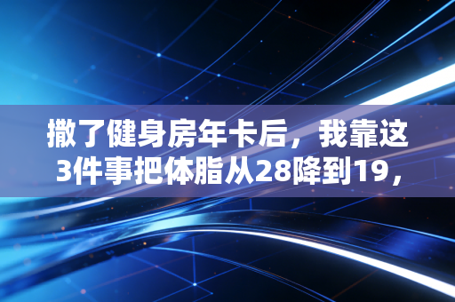 撒了健身房年卡后,我靠这3件事把体脂从28降到19,还赚回了3倍学费 撒了健身房年卡后,我靠这3件事把体脂从28降到19,还赚回了3倍学费
