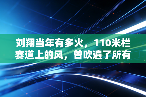 刘翔当年有多火，110米栏赛道上的风，曾吹遍了所有中国人的青春