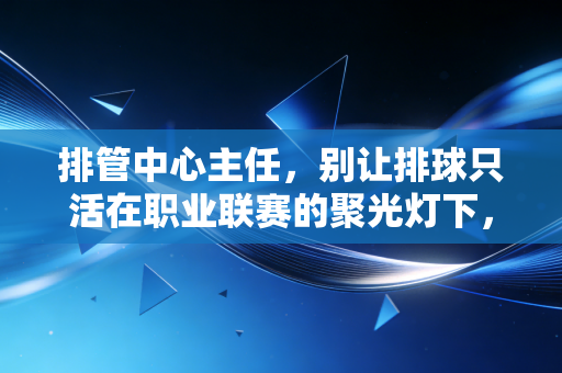 排管中心主任,别让排球只活在职业联赛的聚光灯下,民间场地上的热爱才是项目的根 排管中心主任,别让排球只活在职业联赛的聚光灯下,民间场地上的热爱才是项目的根