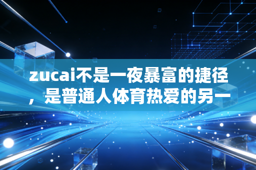 zucai不是一夜暴富的捷径，是普通人体育热爱的另一种延伸