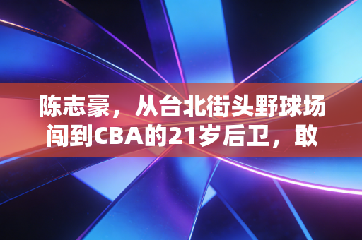 陈志豪，从台北街头野球场闯到CBA的21岁后卫，敢冲的人永远有路走