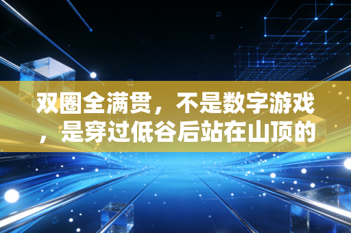 双圈全满贯，不是数字游戏，是穿过低谷后站在山顶的人生勋章
