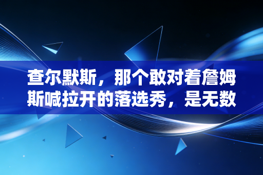 查尔默斯,那个敢对着詹姆斯喊拉开的落选秀,是无数普通人的篮球解药 查尔默斯,那个敢对着詹姆斯喊拉开的落选秀,是无数普通人的篮球解药
