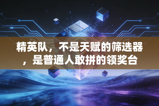 精英队,不是天赋的筛选器,是普通人敢拼的领奖台 精英队,不是天赋的筛选器,是普通人敢拼的领奖台