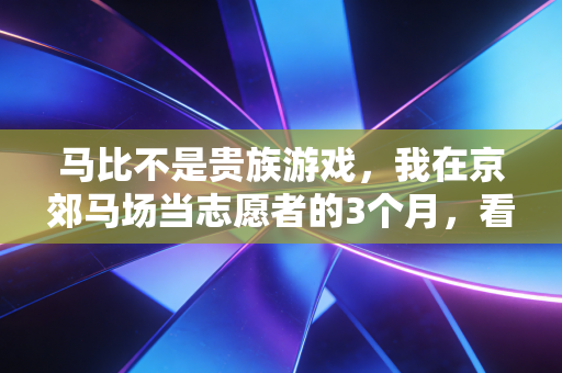 马比不是贵族游戏，我在京郊马场当志愿者的3个月，看见普通人的马背人生