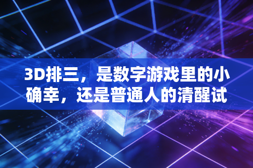 3D排三,是数字游戏里的小确幸,还是普通人的清醒试金石? 3D排三,是数字游戏里的小确幸,还是普通人的清醒试金石?