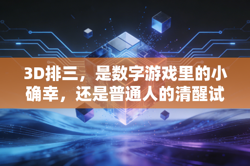 3D排三,是数字游戏里的小确幸,还是普通人的清醒试金石? 3D排三,是数字游戏里的小确幸,还是普通人的清醒试金石?