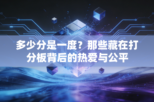 多少分是一度？那些藏在打分板背后的热爱与公平