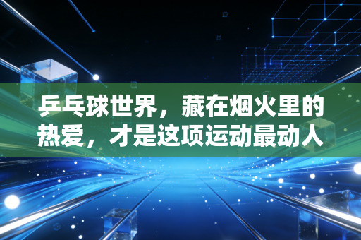 乒乓球世界,藏在烟火里的热爱,才是这项运动最动人的注脚 乒乓球世界,藏在烟火里的热爱,才是这项运动最动人的注脚