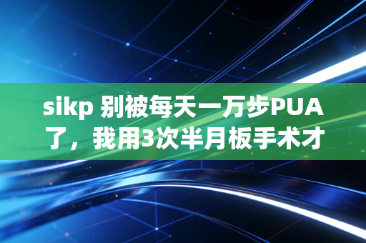 sikp 别被每天一万步PUA了，我用3次半月板手术才懂，体育的本质从来不是逼自己玩命